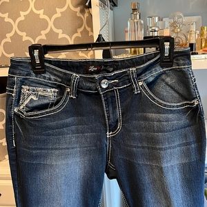 Love Indigo bedazzled jeans  size 10 and 40 1/2 inches in length